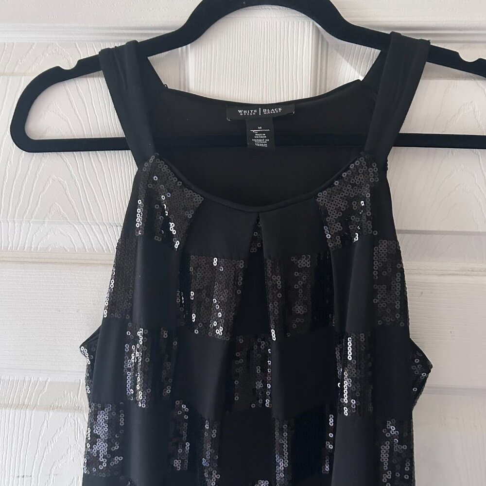 Whbm Sequin Check Halter Tunic Patchwork Sequins … - image 6